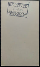 Load image into Gallery viewer, 1950 Windsor Spitfires OHA Hockey Manager Player's Certificate Vintage