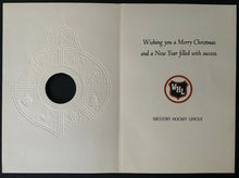 Load image into Gallery viewer, Circa 1970s Western Hockey League Christmas Card Unsigned Vintage