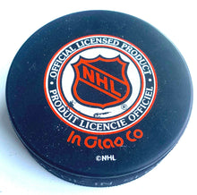 Load image into Gallery viewer, Norm Ullman Signed Detroit Red Wings NHL Hockey Puck Autographed In Glas Co