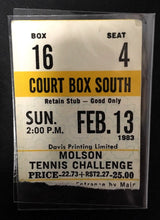 Load image into Gallery viewer, 1983 Maple Leaf Gardens Molson Light Challenge Tennis Tour Program + Ticket Stub