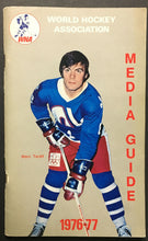 Load image into Gallery viewer, 1976-77 World Hocey Association Year Book Media Guide Marc Tardif Cover Photo