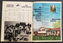 Load image into Gallery viewer, 1974 CFL Program Football BC Lions vs Hamilton Tiger Cats Ivor Wynn Stadium
