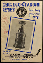 Load image into Gallery viewer, 1962 NHL Hockey Stanley Cup Finals Game 6 Program Toronto Maple Leafs Blackhawks