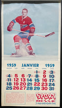 Load image into Gallery viewer, 1958/59 Sport Revue Calendar NHL Stars Colour Photos French Montreal Canadiens