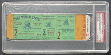 Load image into Gallery viewer, 1960 World Series Game 2 Proof Ticket New York vs Pittsburgh Mickey Mantle PSA