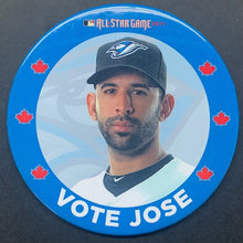 Load image into Gallery viewer, 2011 Joes Bautista All Star Vote Pinback Toronto Blue Jays 4" MLB Baseball