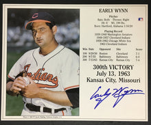 Load image into Gallery viewer, 1990 Early Wynn Autographed Signed 300th Victory Photo Card MLB Baseball Indians