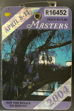 Load image into Gallery viewer, 2004 Vintage Masters Tournament Badge Phil Mickelson Wins First Major Graded