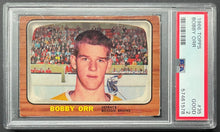 Load image into Gallery viewer, 1966-67 Topps Hockey #35 Bobby Orr Rookie Card Bruins RC PSA Graded 2 Good