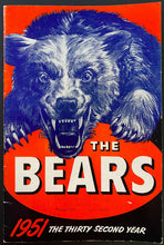 Load image into Gallery viewer, 1951 NFL Football Chicago Bears Yearbook Media Guide Vintage Sports Publication