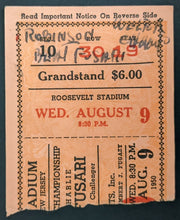 Load image into Gallery viewer, 1950 Boxing Ticket Stub Sugar Ray Robinson Title Defense Charley Fusari Vintage