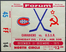 Load image into Gallery viewer, 1975 Game Of The Century Hockey Program + Ticket + Newspaper U.S.S.R. Canadiens
