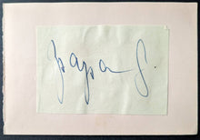 Load image into Gallery viewer, Tyrone Power + Zsa Zsa Gabor Autographed Sheet Signed Page Hollywood Actors LOA