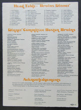 Load image into Gallery viewer, 1980 10th Annual Salute To The Boston Bruins Dinner Program - Foldout Poster NHL