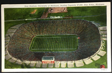 Load image into Gallery viewer, Vintage 1920's Football Stadium University Of Michigan Postcard Wolverines NCAA