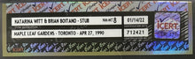 Load image into Gallery viewer, 1990 Maple Leaf Gardens Katarina Witt + Brian Boitano Skating Exhibition Ticket