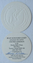 Load image into Gallery viewer, 1994 Hockey Hall Of Fame Harry Watson Admission Pass Signed Autographed NHL