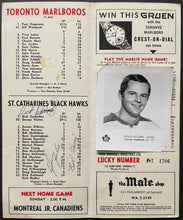 Load image into Gallery viewer, 1968-69 MLG Jr A Hockey Program Multi-Signed x6 Black Hawks vs Toronto Marlboros