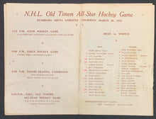 Load image into Gallery viewer, 1953 NHL Oldtimers Hockey Game Program 10 + HOFers Scarboro Arena Gardens Rare