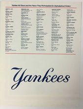 Load image into Gallery viewer, 1983 37th Annual New York Yankees Old Timers Day Game Scorecard MLB Baseball