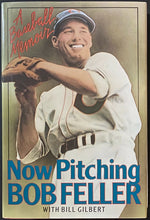 Load image into Gallery viewer, 1990 Bob Feller Signed HC Copy Now Pitching Autographed MLB Baseball HOFer Book