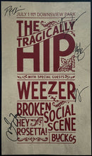 Load image into Gallery viewer, 2011 The Tragically Hip Band Autographed Poster Gord Downie Signed JSA LOA