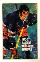 Load image into Gallery viewer, 1976 New York Rangers + Knicks Season Pocket Schedule NBA Basketball NHL Hockey