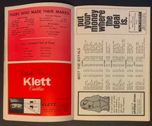 Load image into Gallery viewer, 1969 Tiger Stadium MLB Baseball Program Detroit Tigers vs Kansas City Lolich Win