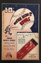 Load image into Gallery viewer, 1941 World Series Baseball Program Juniors Montreal Royals vs Columbus Redbirds