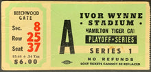 Load image into Gallery viewer, 1971 Ivor Wynne Stadium Hamilton Tiger-Cats Playoff Series 1 CFL Ticket