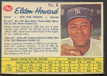 Load image into Gallery viewer, 1962 Elston Howard White Back Canadian Post Trading Card #8 MLB New York Yankees