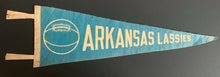 Load image into Gallery viewer, 1950's Arkansas Lassies Vintage Ladies Basketball Team Pennant