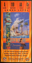 Load image into Gallery viewer, 2001 NFL Football Super Bowl XXXV Ticket Baltimore Ravens Beat New York Giants