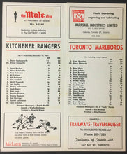 Load image into Gallery viewer, 1967 Toronto Marlboros Official OHA Hockey Vintage Program Kitchener Rangers