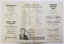 Load image into Gallery viewer, 1937 9th International 6 Day Bike Race Program Toronto Mutual Street Arena