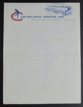 Load image into Gallery viewer, 1950s Rare Cleveland Arena Inc. Original Letter + Mailer AHL NBA Stadium