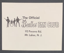 Load image into Gallery viewer, 1964 The Beatles London Fan Club Item Lot Biographies + Photo Postcard + Mailer