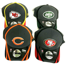 Load image into Gallery viewer, NFL Football New Era Hat Lot NY Jets San Francisco 49ers KC Chiefs Chicago Bears