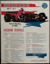 Load image into Gallery viewer, 2006 Indianapolis Speedway US Grand Prix Ticket + Program Michael Schmacher Wins
