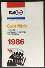 Load image into Gallery viewer, 1986 Canada World National Junior Hockey Team Official Media Guide IIHF