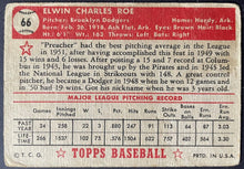 Load image into Gallery viewer, 1952 Topps Baseball #66 Preacher Roe MLB Card Vintage Brooklyn Dodgers