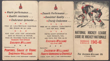 Load image into Gallery viewer, 1945-46 Sherwin Williams NHL Pocket Schedule Vintage Hockey Sports Calendar