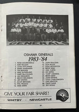Load image into Gallery viewer, 1983 Oshawa Civic Auditorium Charity Game Program Bobby Orr Signed Lineup Page