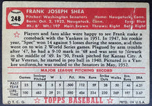 Load image into Gallery viewer, 1952 Topps Baseball Frank Shea #248 New York Yankees MLB Card Vintage