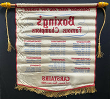 Load image into Gallery viewer, 1952 Vintage Carstairs Whiskey Promotional Boxing Banner Listing Champions