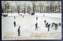 Load image into Gallery viewer, 1906 Vintage Canada Winter Sports Posted Postcard Hockey McGill University