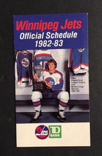 Load image into Gallery viewer, 1982 Winnipeg Jets NHL Hockey Schedule TD Bank Dale Hawerchuk Featured