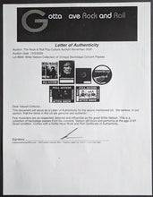 Load image into Gallery viewer, Willie Nelson Silk Backstage Access Tour Pass Country Music Vintage LOA