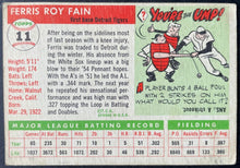 Load image into Gallery viewer, 1955 Topps Baseball #11 Ferris Fain Detroit Tigers Vintage MLB Sports Card