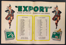 Load image into Gallery viewer, 1968 Grey Cup Program CFL Football CNE Ottawa Rough Riders Calgary Stampeders